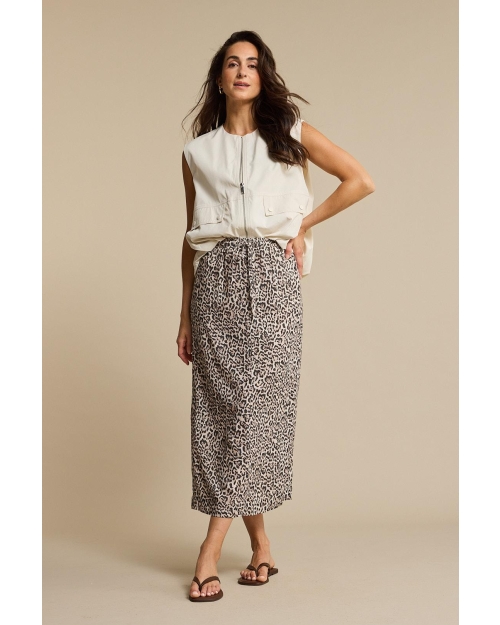 Red Button De Ivy Sleeveless Gathering is een mouwloos jasje 