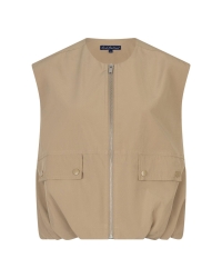 Red Button De Ivy Sleeveless Gathering is een mouwloos jasje 