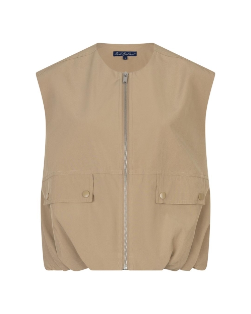 Red Button De Ivy Sleeveless Gathering is een mouwloos jasje 