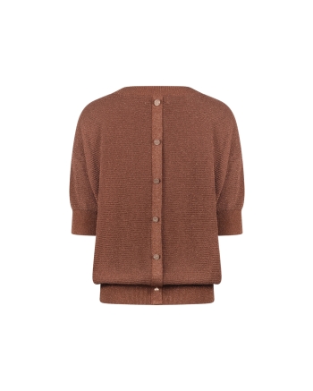 NUKUS Kinty Top Lurex 385 espresso