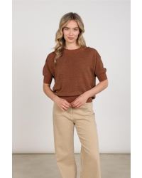 NUKUS Kinty Top Lurex 385 espresso