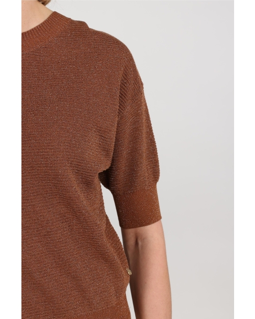 NUKUS Kinty Top Lurex 385 espresso