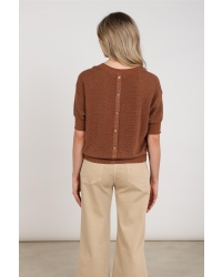 NUKUS Kinty Top Lurex 385 espresso