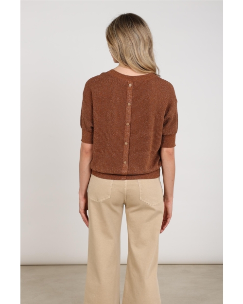 NUKUS Kinty Top Lurex 385 espresso