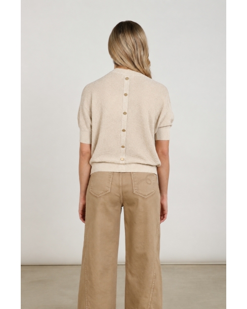 NUKUS Kinty Top Lurex 9 sand
