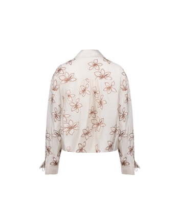 NUKUS Bailey Blouse Flower 9 sand