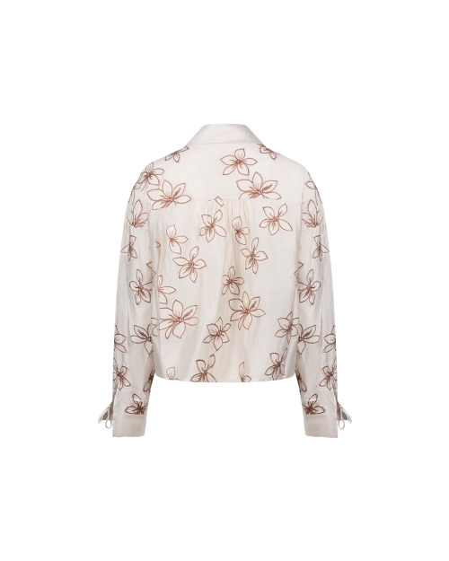 NUKUS Bailey Blouse Flower 9 sand