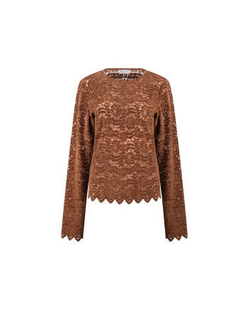 NUKUS Wies Top Lace 385 espresso