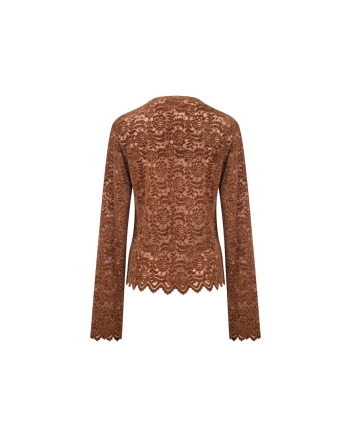 NUKUS Wies Top Lace 385 espresso