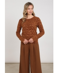 NUKUS Wies Top Lace 385 espresso