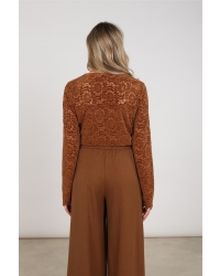 NUKUS Wies Top Lace 385 espresso