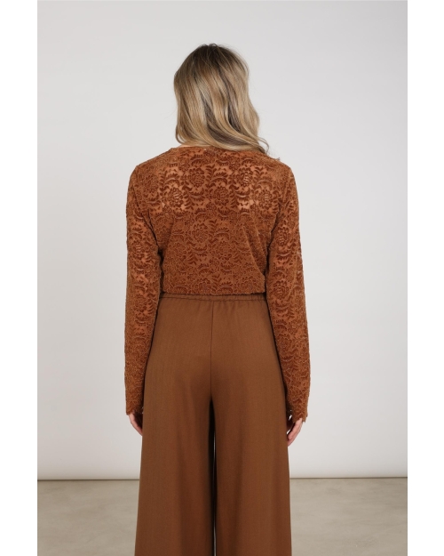 NUKUS Wies Top Lace 385 espresso