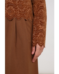 NUKUS Wies Top Lace 385 espresso