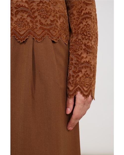 NUKUS Wies Top Lace 385 espresso
