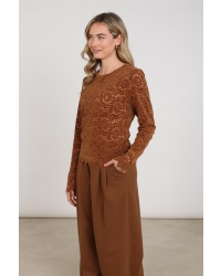 NUKUS Wies Top Lace 385 espresso