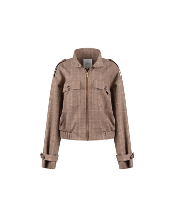 NUKUS Hope Jacket Check 335 toffee