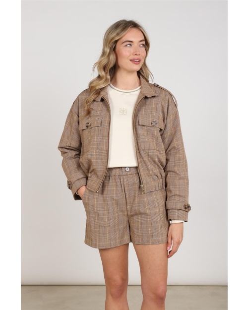 NUKUS Hope Jacket Check 335 toffee