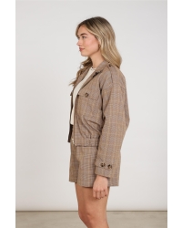NUKUS Hope Jacket Check 335 toffee