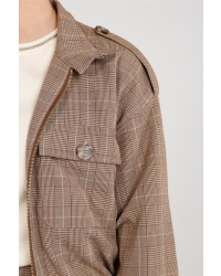 NUKUS Hope Jacket Check 335 toffee