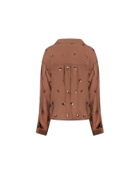 NUKUS Anika Blouse Paillet 385 espresso