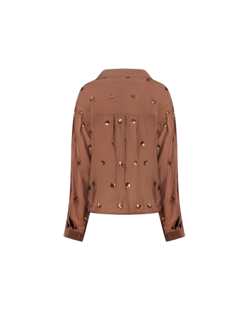 NUKUS Anika Blouse Paillet 385 espresso