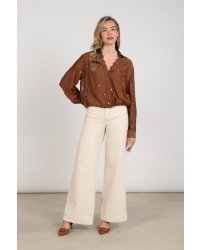NUKUS Anika Blouse Paillet 385 espresso