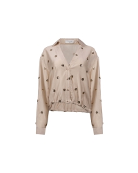 NUKUS Anika Blouse Paillet 9 sand