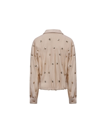 NUKUS Anika Blouse Paillet 9 sand