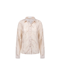 NUKUS Aysha Blouse Feathers 9 sand