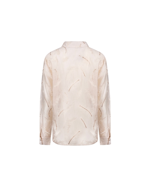 NUKUS Aysha Blouse Feathers 9 sand