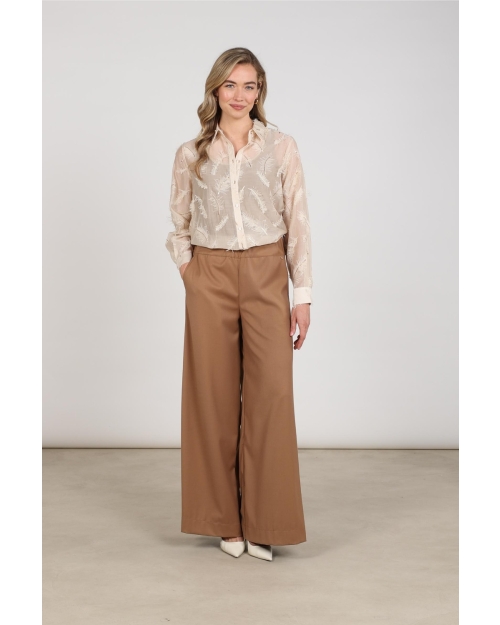 NUKUS Aysha Blouse Feathers 9 sand