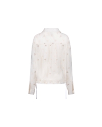 NUKUS Ally Blouse Square Embroidery 17 off white