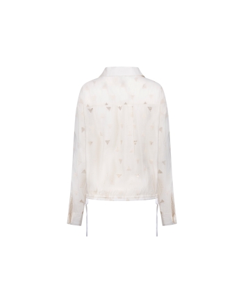 NUKUS Ally Blouse Square Embroidery 17 off white