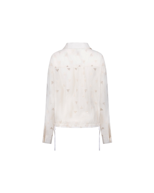NUKUS Ally Blouse Square Embroidery 17 off white