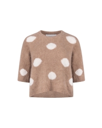 NUKUS Lara Pullover Dots 60 taupe