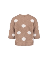 NUKUS Lara Pullover Dots 60 taupe