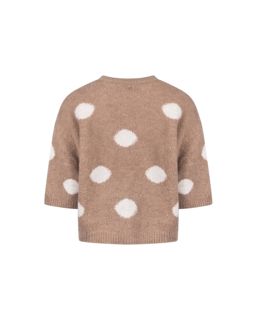 NUKUS Lara Pullover Dots 60 taupe