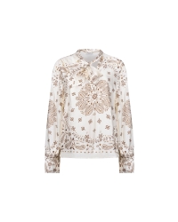 NUKUS Angie Blouse Tie Paisley 318 offwhite/toffee