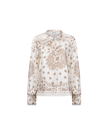 NUKUS Angie Blouse Tie Paisley 318 offwhite/toffee