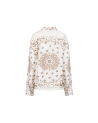 NUKUS Angie Blouse Tie Paisley 318 offwhite/toffee