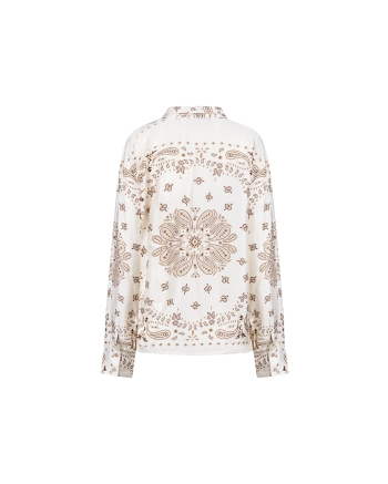 NUKUS Angie Blouse Tie Paisley 318 offwhite/toffee