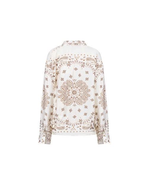 NUKUS Angie Blouse Tie Paisley 318 offwhite/toffee