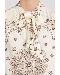 NUKUS Angie Blouse Tie Paisley 318 offwhite/toffee