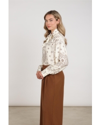 NUKUS Angie Blouse Tie Paisley 318 offwhite/toffee
