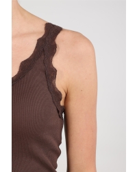 NUKUS Maddie Singlet Kant 334 chocolate