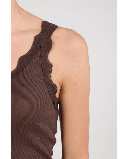 NUKUS Maddie Singlet Kant 334 chocolate