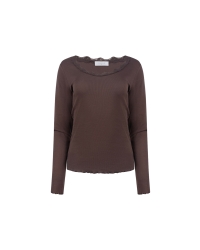NUKUS Mika Top Kant 334 chocolate