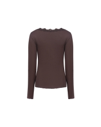 NUKUS Mika Top Kant 334 chocolate