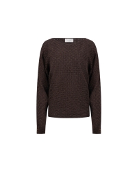 NUKUS Kento Top Lurex 334 chocolate