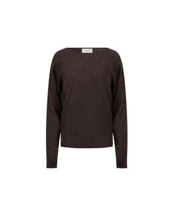 NUKUS Kento Top Lurex 334 chocolate
